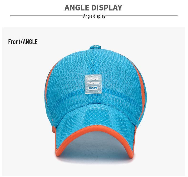 Zhenyueqi Kids' Summer Mesh Sun Hat - Breathable Outdoor Baseball Cap with Hollow Brim