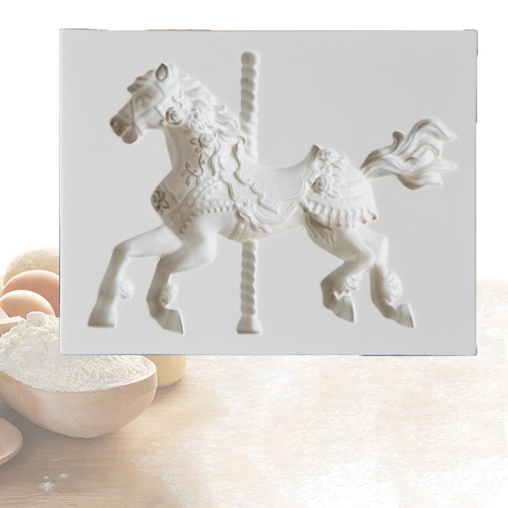 DIY Fondant Moulds Chocolate Mould Candy Molds Carousel Shape Baking Gadget Silicone Material Kitchen Baking Accessories