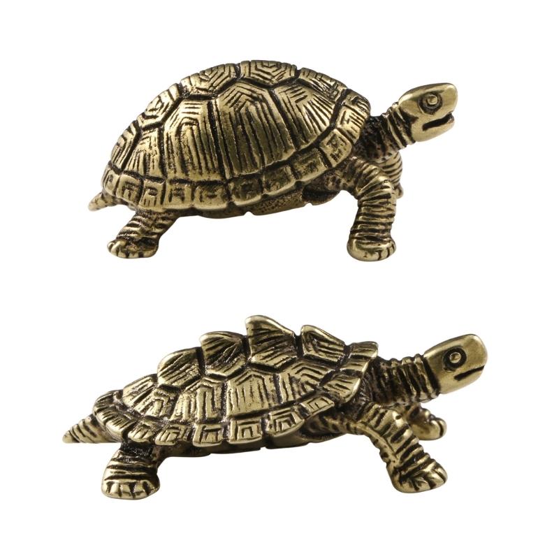 Brass Turtles Shelf Decors Accent,Animal Figurines Tabletop Centerpieces Home Decorations Turtles Decorative Objects