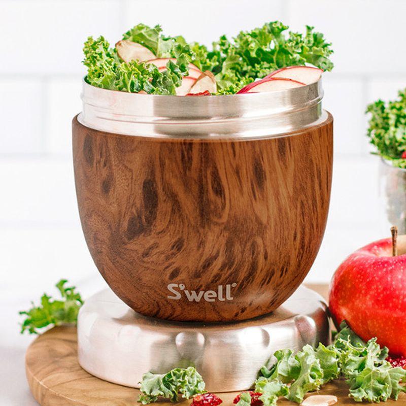 Swell Seine Zwei-in-Eins-Lunchbox 636ml Teakholz