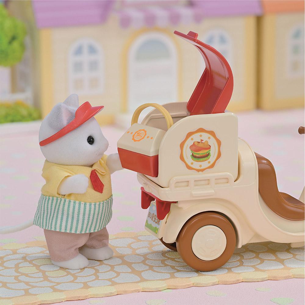 [Toytron] Sylvanian Families Latte Cat's Hamburger Cart Playset