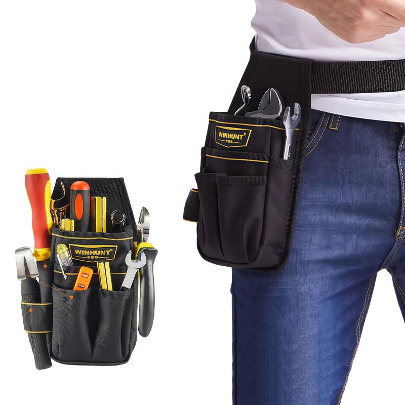 

Сумка для инструментов, портативная сумка для инструментов, многокарманная сумка для инструментов, специально для электриков, маленькая сумка для хранения рабочих вещей из ткани Оксфорд чёрный