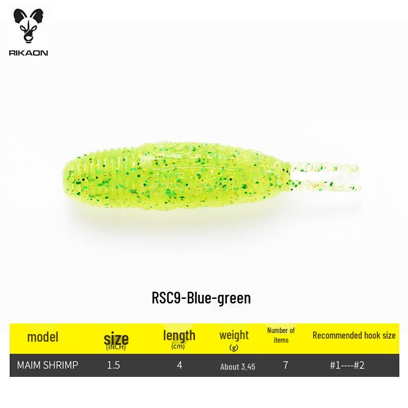 RIKAON Vysoce Gravitační Měkká Nástraha Wild Dog Shrimp pro Seabass a Mandarínské Ryby