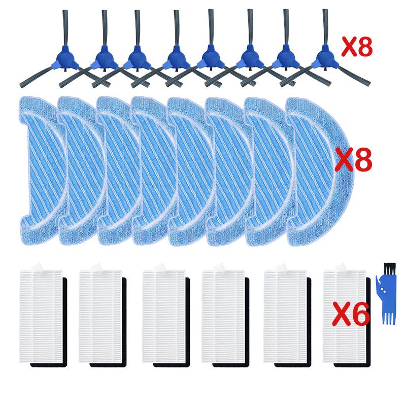 Compatible for Cecotec Conga 1090 1790 Titanium Ultra Robot Vacuum Spare Parts Accessories Main Side Brush Hepa Filter Mop Rag