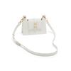 New CHARLES&KEITH PU Shoulder Bag, Portable Crossbody Bag Small Women's White/Brown CK2-20701342