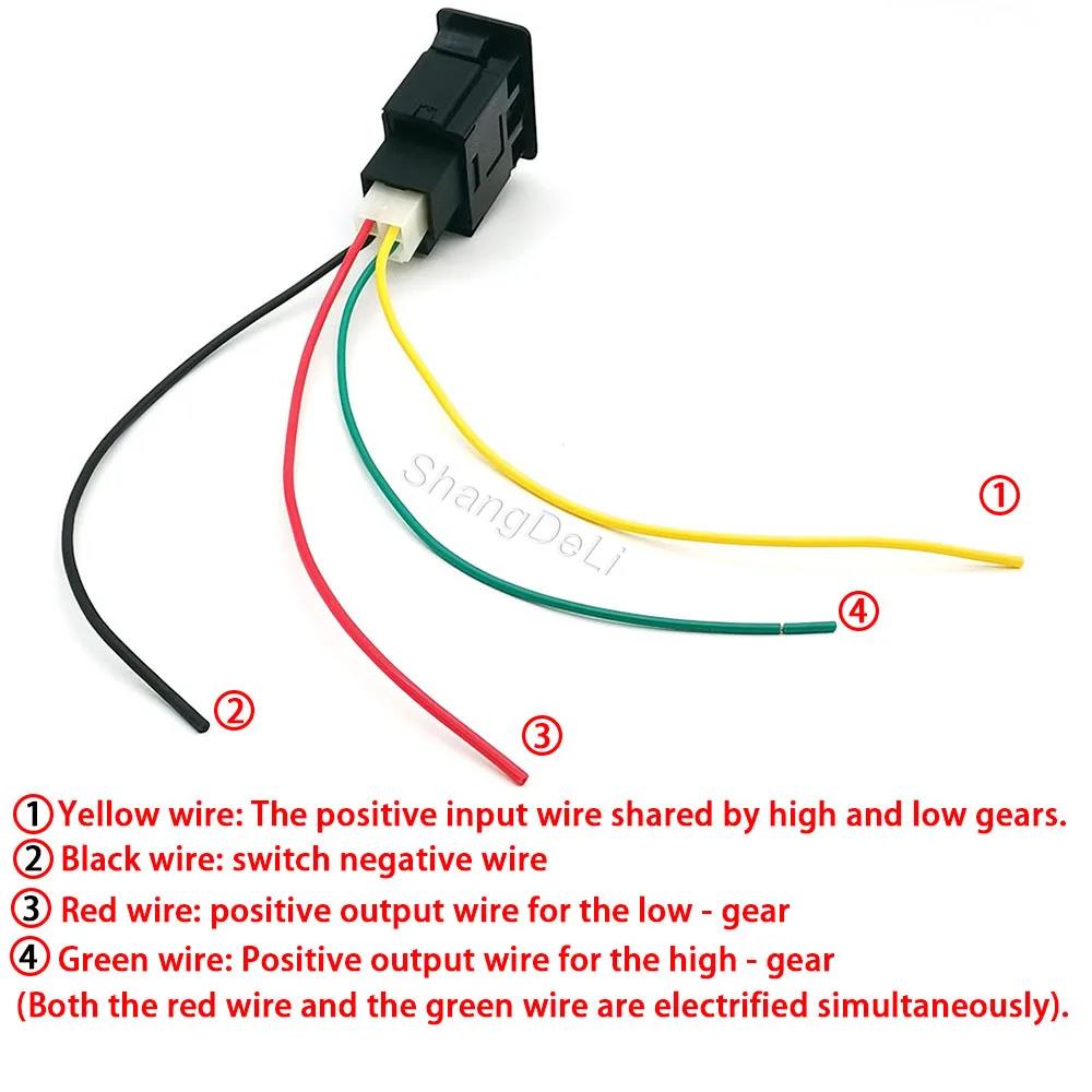 Car High and Low Gear Seat Heated Switch Button Seat Heating Switch Rocker Switch Fit for Nissan Patrol Y60 Paladin Pushbutton Switches 3