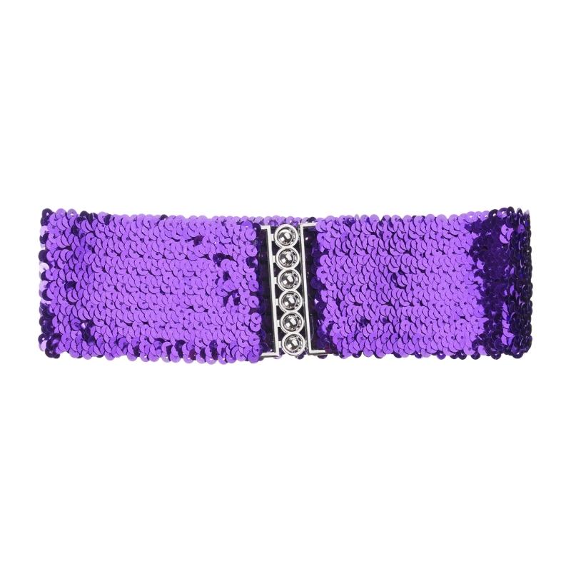 Elastic Sequins Belt Waist Shaping Band Wide Belt Girdle Belt Female Corset Band