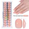 New Style French False Nails, Ultra Thin Short Square Press On Nails, 32 Pcs Simple Removable Nail Extensions Stickers