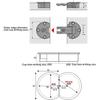 4 Pack 90 Degree 3D Hinge for Flap and Lid Folding Door Hinges Miter Hinge for Cupboard Doors Kitchen Furniture Invisible