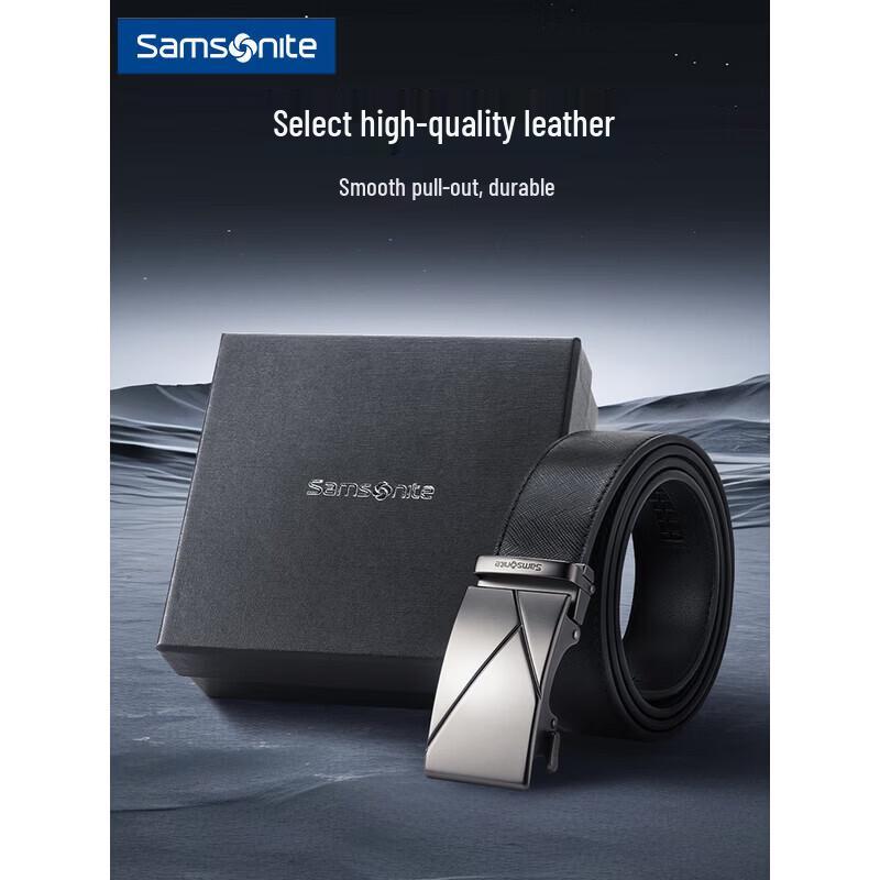 

Мужской кожаный ремень Samsonite с автоматической пряжкой