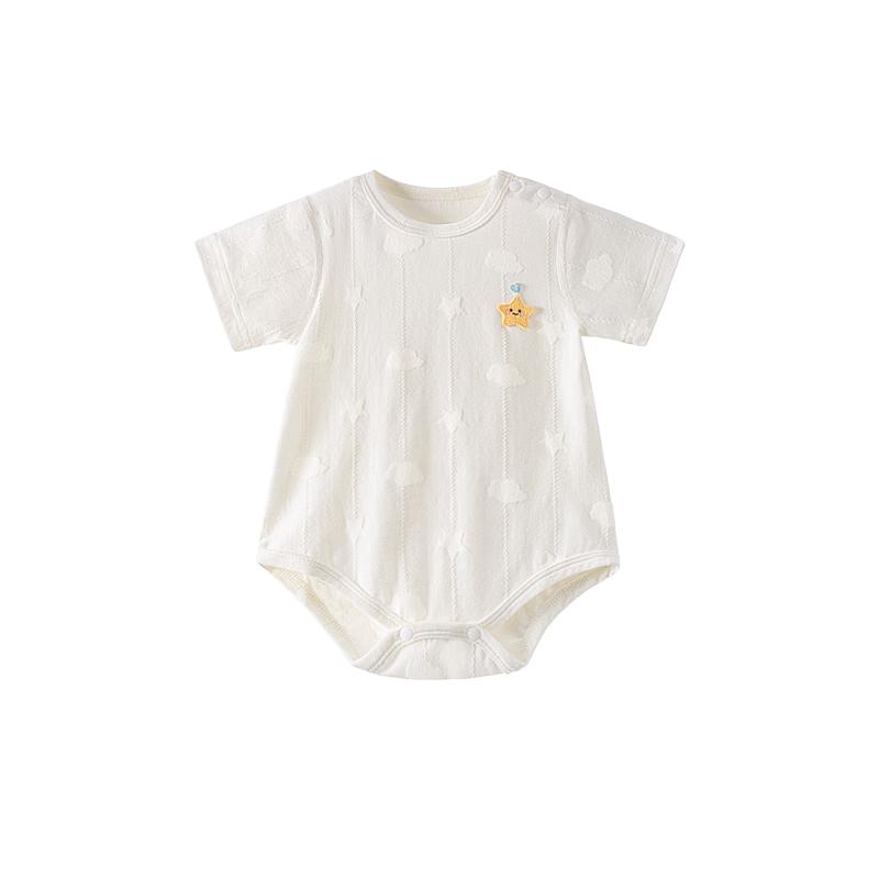 Baby Jacquard Short Sleeve Bodysuit Romper 59