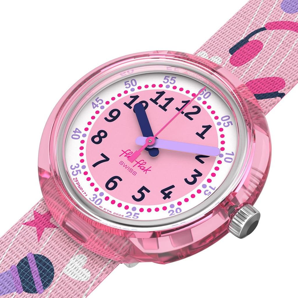 Swatch Flik Flak KARAOKEEE FPNP171 Pink Watch Girls'
