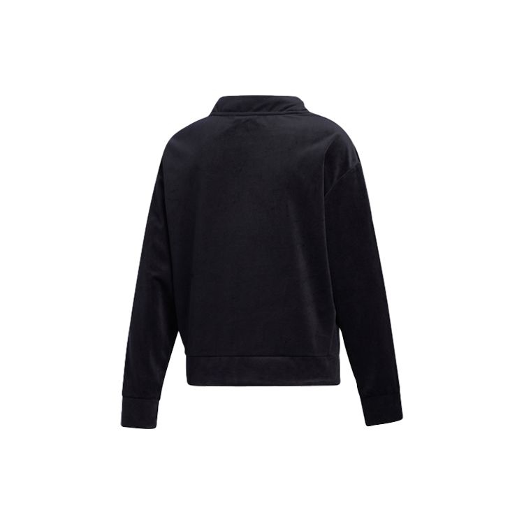 Adidas Originals Trefoil Mock Sweat Sports Pullover Sweatshirt Women sweatshirt Black GV2922