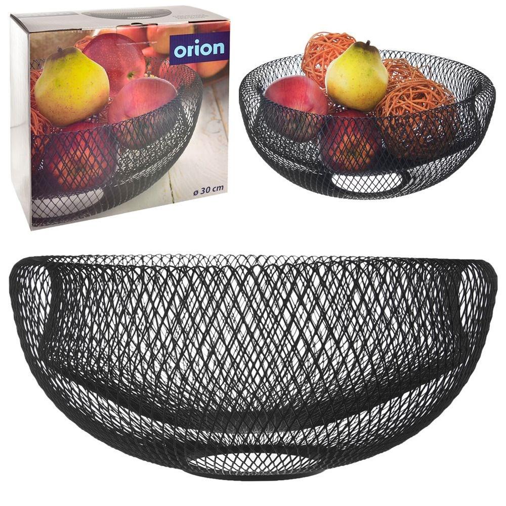 Black Metal Fruit Basket 30cm RADKA