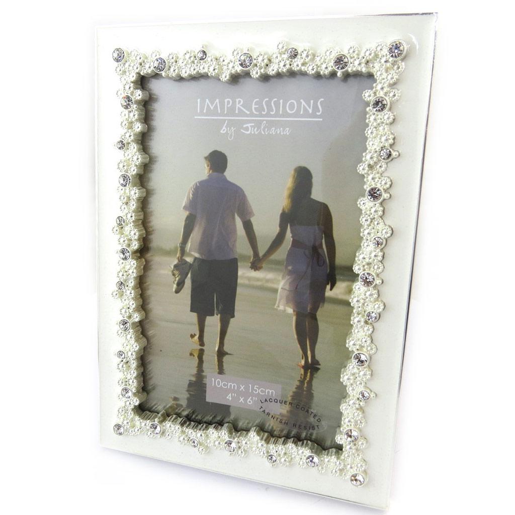 Les Trésors De Lily [N4729] - Photo Frame 'Romance' Ivory Crystal (10x15 Cm)