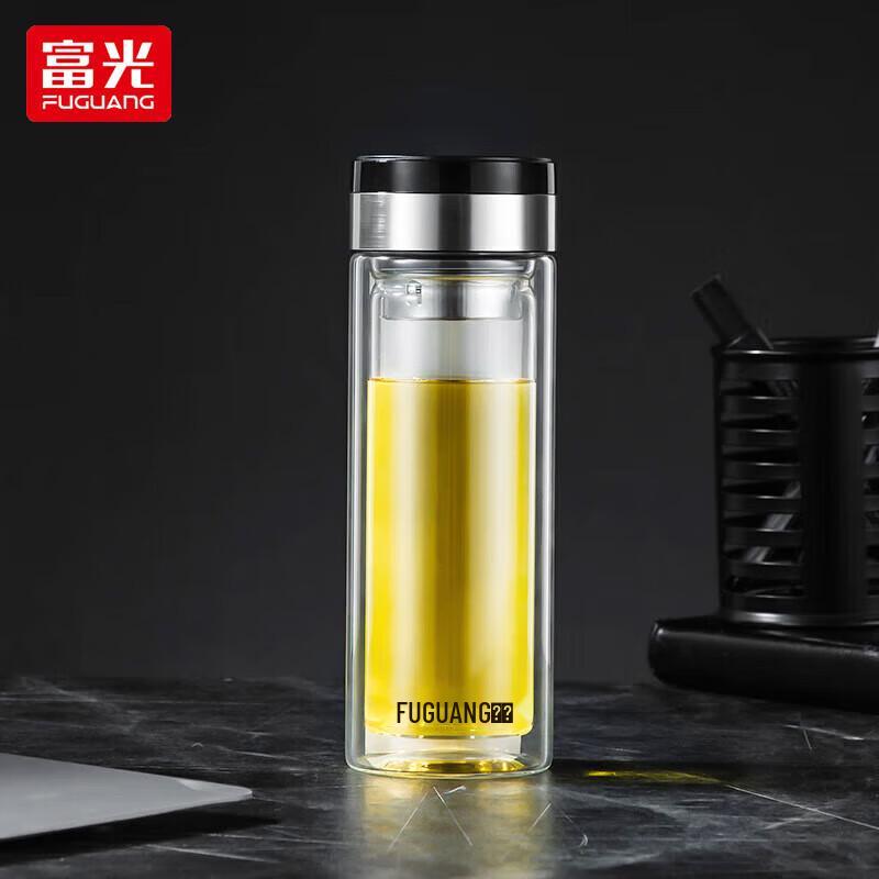 FUGUANG Double-Layer Glass Business Travel Mug 320ML