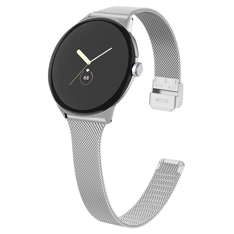 For Google Pixel Watch 3 41mm/Watch 2/Pixel Watch Stainless Steel Milanese Metal Strap Replacement Watch Band with Buckle