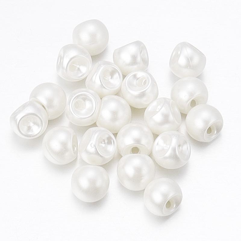 30-100Pcs Multi-shape Acrylic Beads Charms Imitation Pearl Beads For DIY Necklace Bracelet Pendant Jewelry Making Accessories