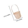 5Pcs Bamboo Weaving Basket Portable Storage Tote Fruit Holder Flower Container Household Organizer Picnic Decoration