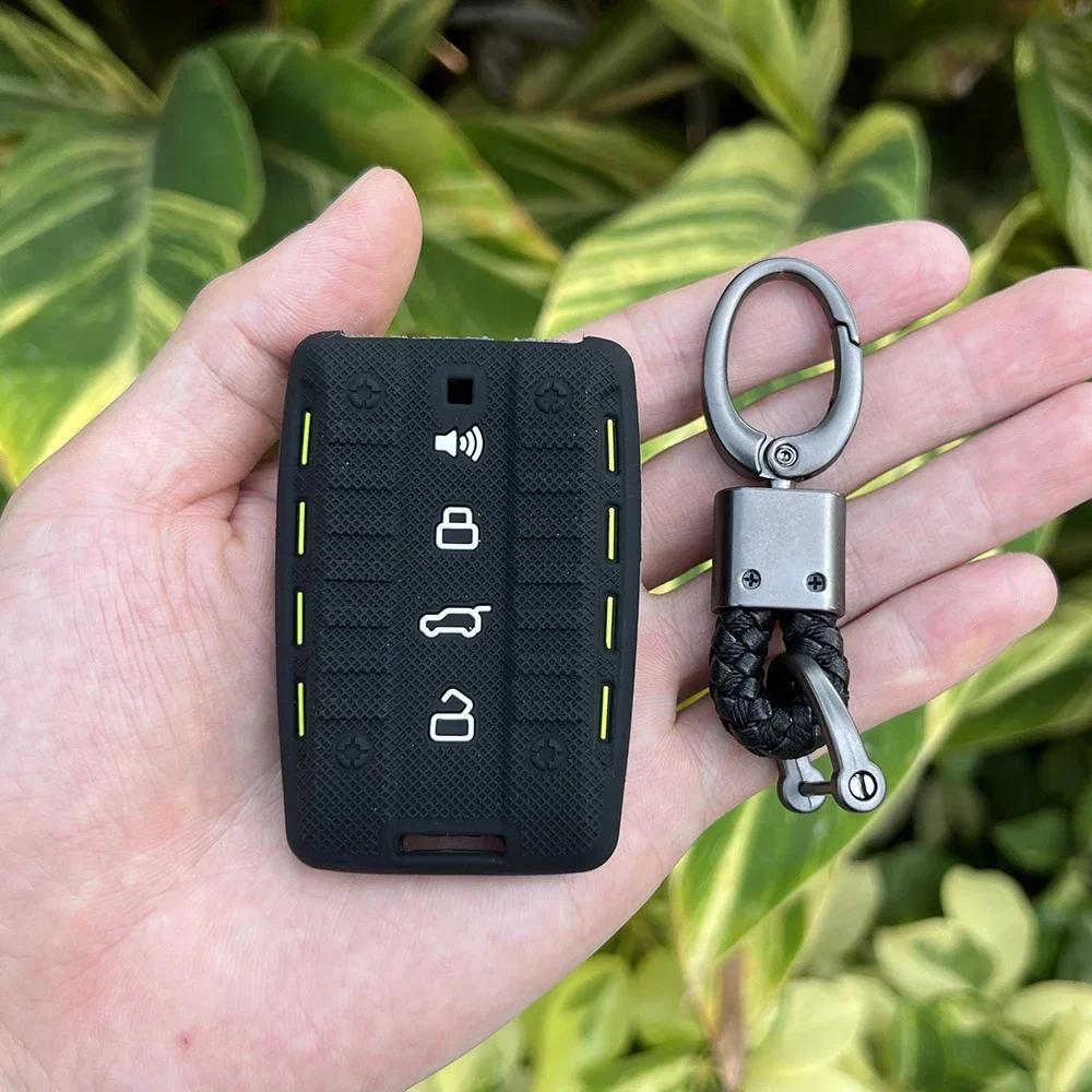 Genuine Leather Car Key Case Key Cover For Volvo S60 S80 V60 XC60 XC70 S60L V40 XC90 Car Keychain Remote Control Case 5 Buttons