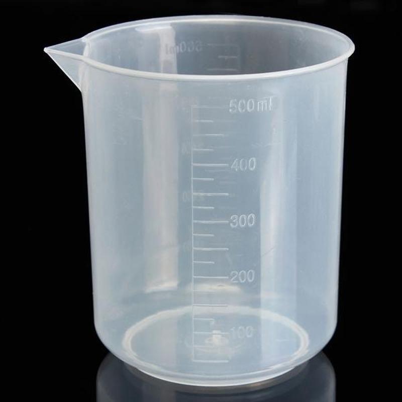 Graduated Clear Plastic Beaker Volumetric Container For Laboratory Supplies Tools 50ml