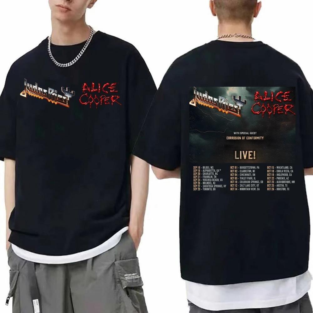 Judas Priest & Alice Cooper LIVE 2025 Tour 2025 Concert Unisex Unisex T-Shirt L