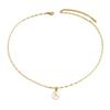 New European and American Popular Jewelry, Simple Design Pearl Neck Chain Earrings, Elegant Temperament Necklace Set