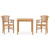 Day and Night - Day and Night 3-piece Garden Dining Set Solid Teak Wood