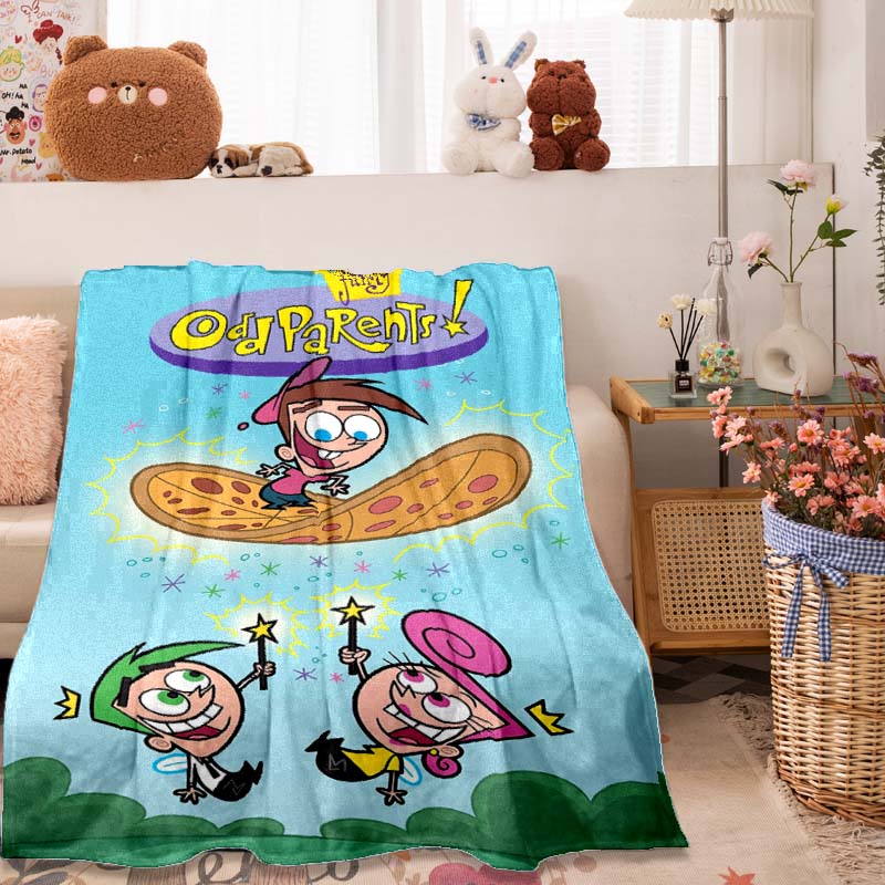 The Fairly OddParents Printed Blanket, Home Travel Blanket, Sofa Cover, Bedspread Blanket, Gift