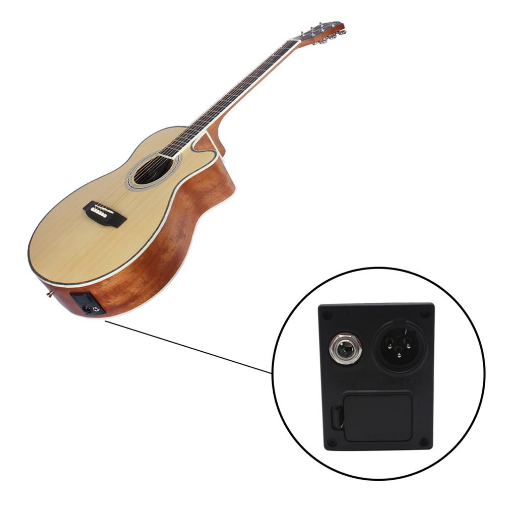 LC-5/4 5 Band Acoustic Guitar Preamp EQ Equalizer Pickup Tuner System with Micro Phone Pickup for Acoustic Guitar