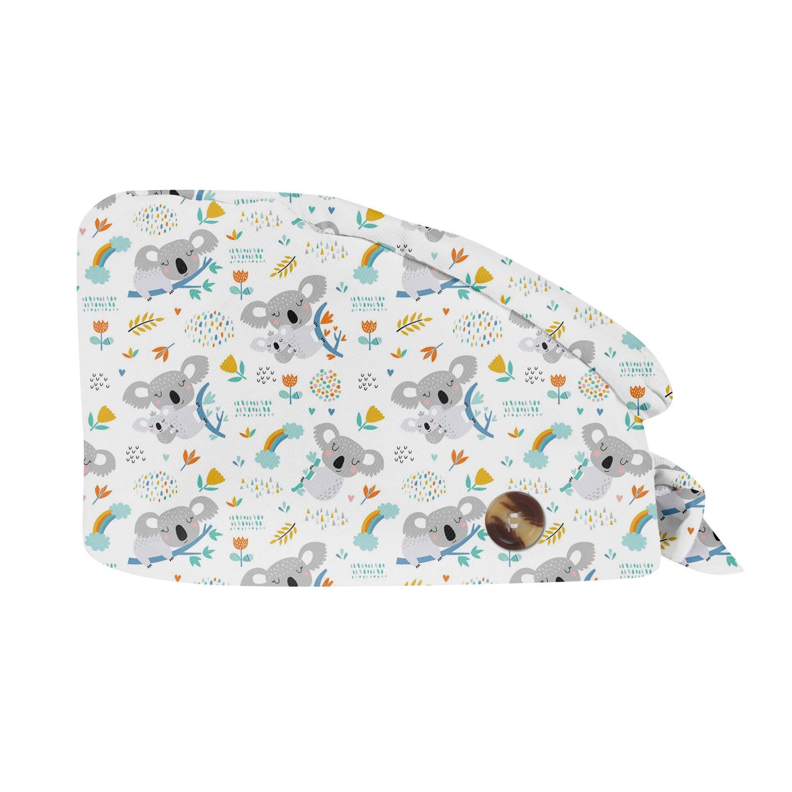 

Новая милая мультяшная хирургическая шапочка медсестры с принтом, женская, для ветеринарной клиники, хирурга, стоматолога, салона красоты, шеф-повара, рабочая дышащая шапочка-скруб One Size