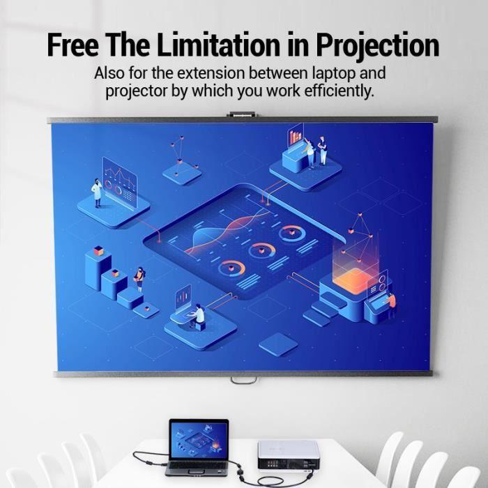 VENTION VGA SVGA Male To Female Extension Cable 1080P HD for Laptop PC Projector HDTV Screen 3m