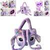 Disney Stitch Lavender Angel Shoulder Bag Plush Large Capacity Cute