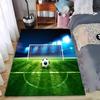 Soccer Field Carpet with Stadium Lights and Goal Design Suitable for Use As an Anti-slip for Living Room Bedroom Sofas