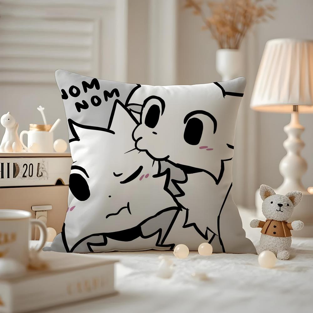 Boykisser Silly Cat Cushion Cover Pattern Printed Pillowcase For Living Room Sofa Cushion Cover & Bedroom Decor
