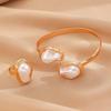 Metal Open Necklace Ins Style Shaped Simple Simple Europe The United States Pearl Collar Commuter Style Multi Style