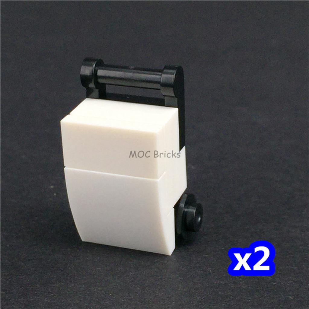 MOC Bricks Utensil Travelling Bag Luggage Handbag For 4cm Figure Mini Dolls Building Blocks Accessories Kids Toys Girl Gift