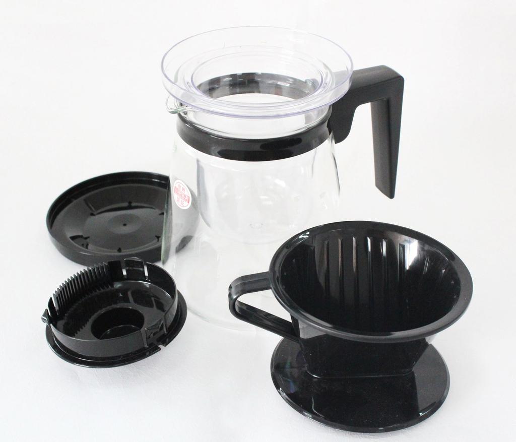 iwaki Heat-Resistant Glass Rilassa Iced Coffee, Black, 1000ml, Dripper Pot, K8966CS-BK