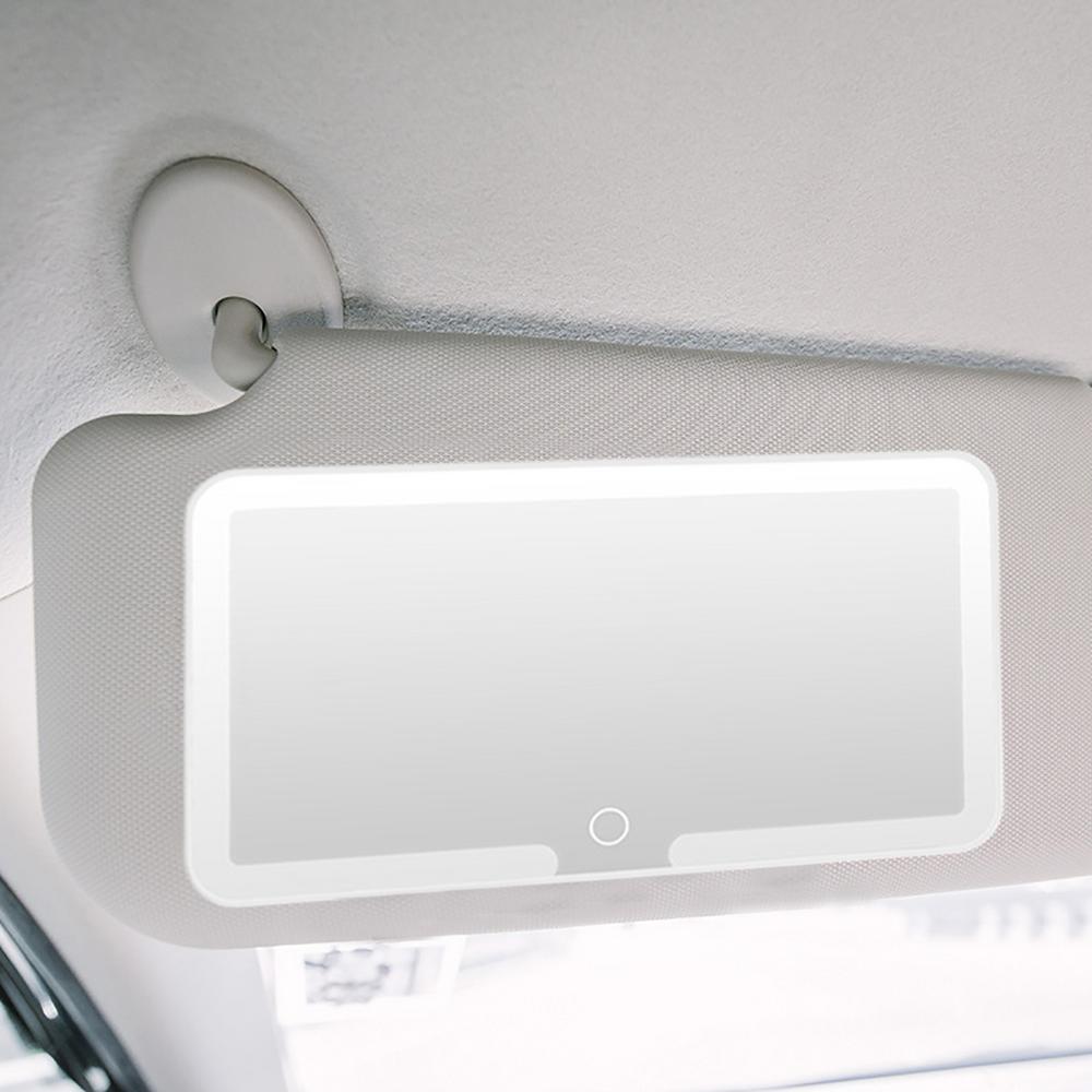 Car Sun Visor Vanity Mirror LED Car Vanity Mirror with 3 Light Modes and 70 LEDs Rechargeable Cosmetic Mirror Auto Makeup Mirror