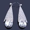 Jewelry Women Luxury Wedding Party Drop Earrings Inlay With Multicolor Rhinestones Big Water Drop Earrings Long