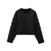 2025 Spring Women's European & American Fashion Long Sleeve Sweatshirt and Skirt Set