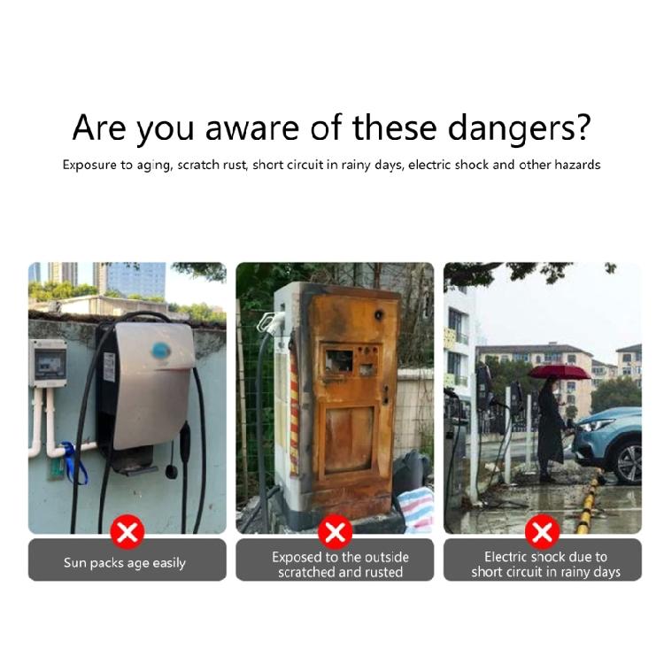 Charging Station Rain Cover Rain Sun UV Protections Cover Protector Electric Vehicle Charger Station Weatherproof Covers