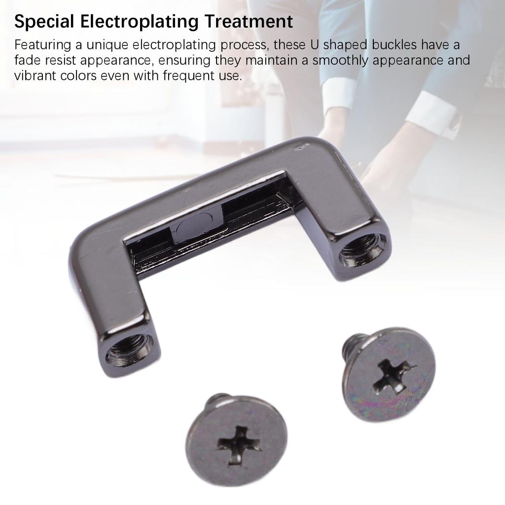 12 Set Arch Bridge D Ring Buckle Metal Crossing Screw D Ring Connector Buckle Set for Bag Box Drawer