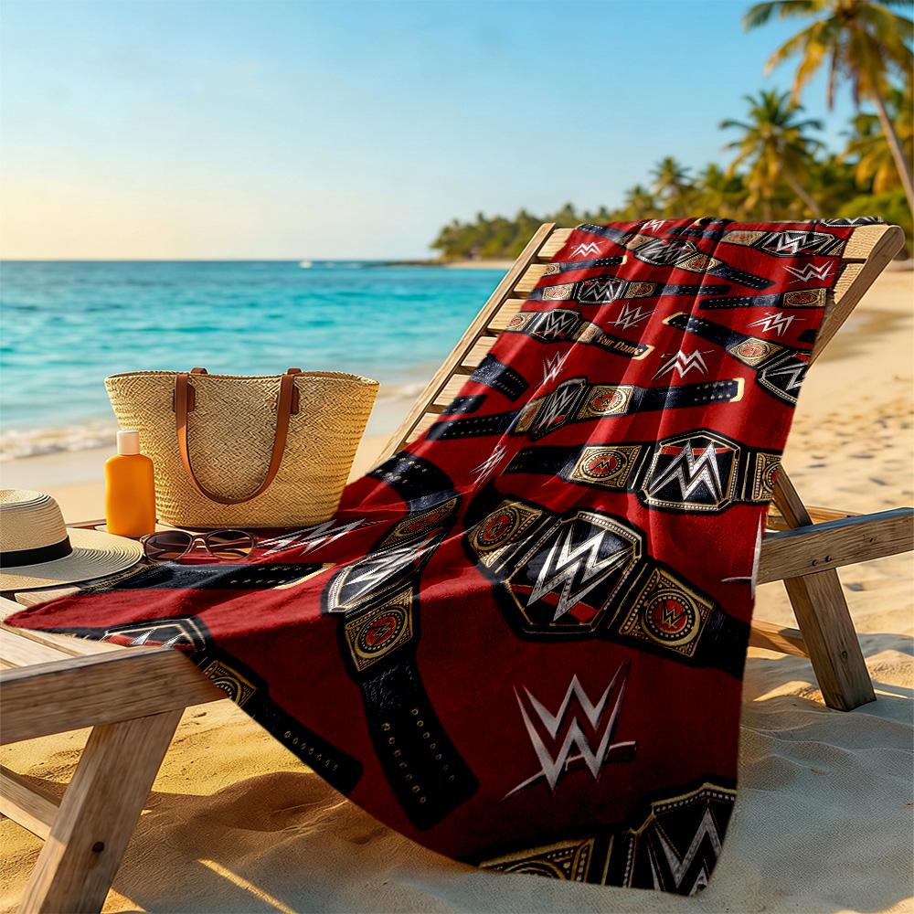 Wrestlemania Personalized Name Beach Towel Quick-Dry Soft Microfiber Perfect for Traveling Yoga Camping and Swimming