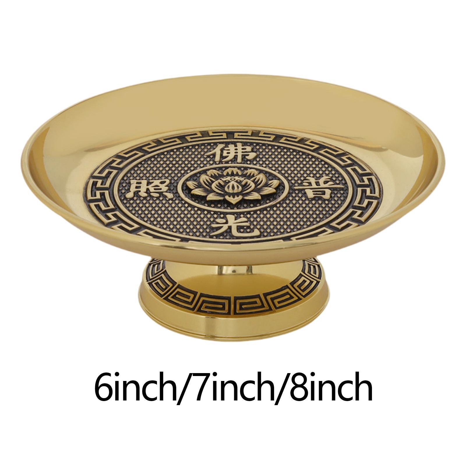 Буддийская фруктовая чаша Устойчивая основа Чаша на ножке для украшения Стол в кофейне 6.8cmx15cm