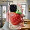 Phone Case: 2D Flat Design Suitable for iPhone 18 17 16 15 14 13 Pro Protective Case, Shiny Red Strawberry, Perfect Christmas and Halloween Holiday Gi