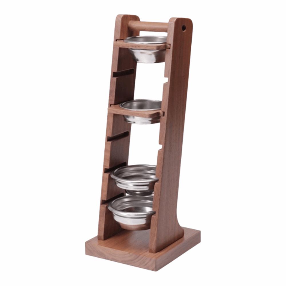Wooden Coffee Bowl Filter Storage Rack Walnut Barista Tools  Cafe Supplies
