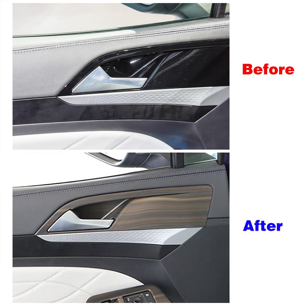 För Volkswagen VW ID.6 ID6 2024 2024 Bilinteriördel Ombyggnad Innerdörrhandtag Skål Ram Cover Trim Paljetter Stylingklistermärke