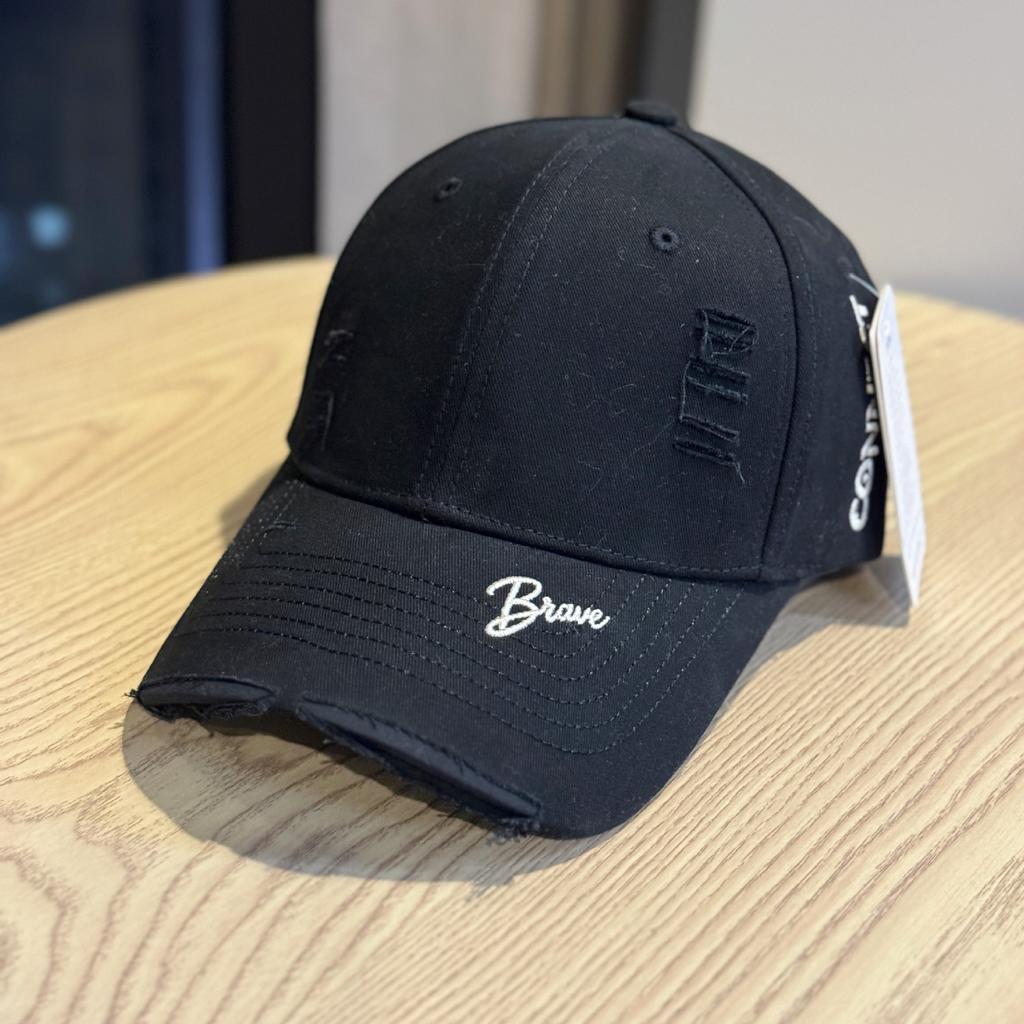 Korean-style large head circumference hard-brim baseball cap for women that makes the face look smaller, casual and versatile, with distressed
