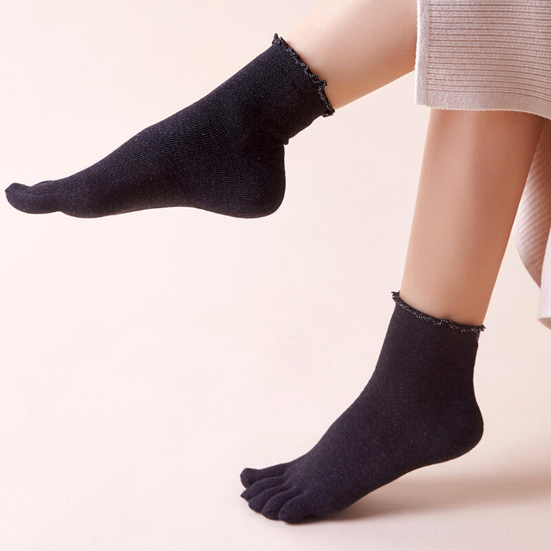 5 Pairs of Women s Cozy Frill Toe Socks 5 pairs (random colors)